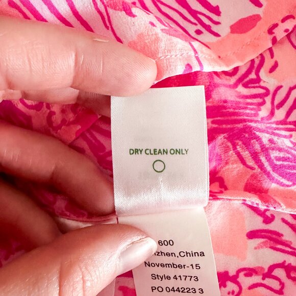 Lilly Pulitzer Elsa Silk Top - Cheeky Melon Rule Breakers - Size XS - Picture 9 of 10